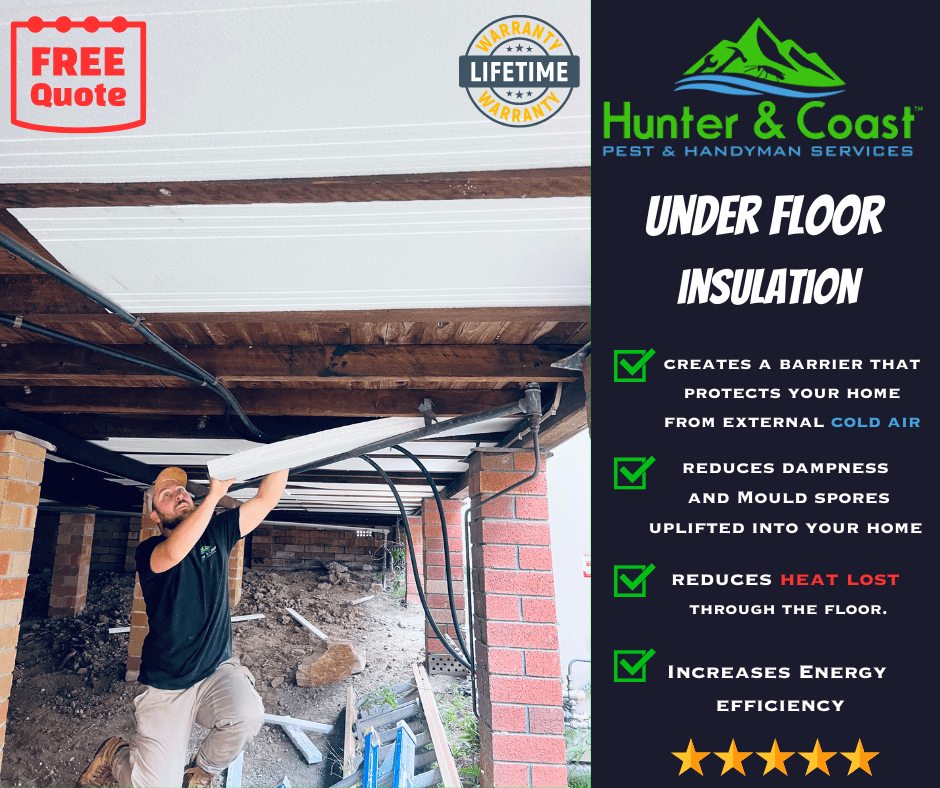 Under Floor Insulation Hunter & Coast Pest Control